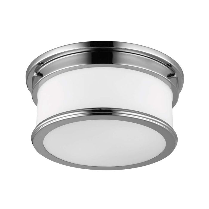 elstead lighting Payne 2 Light Flush - Polished Chrome