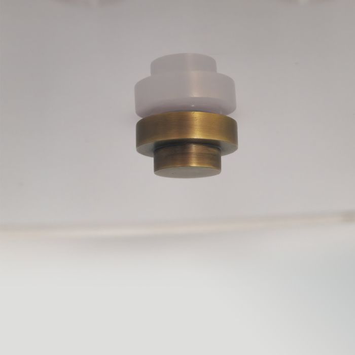 Elstead Lighting Pearce 18" Pendant With Aged Brass Ceiling Pan - Aged Brass With Ivory Shade