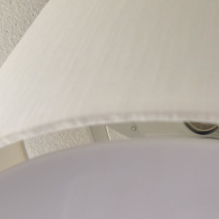 Elstead Lighting Pearce 22" Pendant With Polished Chrome Ceiling Pan - Polished Chrome With Ivory Shade