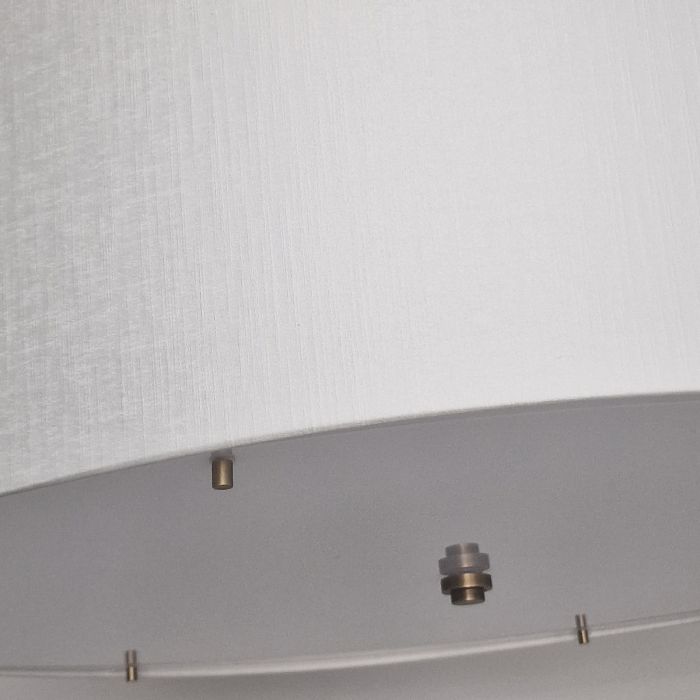 Elstead Lighting Pearce 30" Pendant With Aged Brass Ceiling Pan - Aged Brass With Ivory Shade