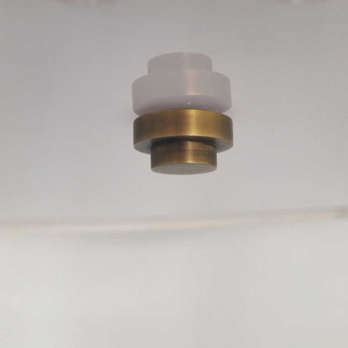 Elstead Lighting Pearce 34" Pendant With Aged Brass Ceiling Pan - Aged Brass With Ivory Shade