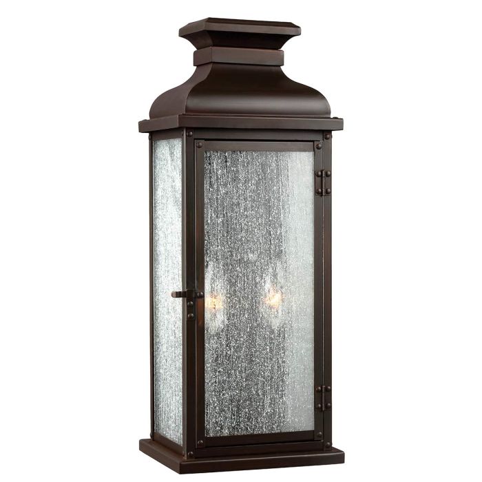 elstead lighting Pediment 2 Light Medium Wall Lantern - Dark Aged Copper