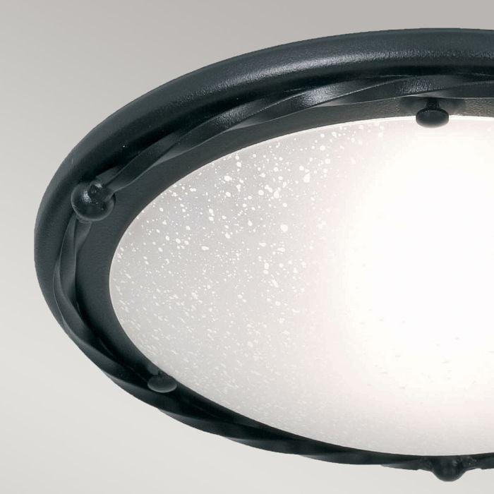 Elstead Lighting Pembroke 1 Light Flush Light Style B - Black