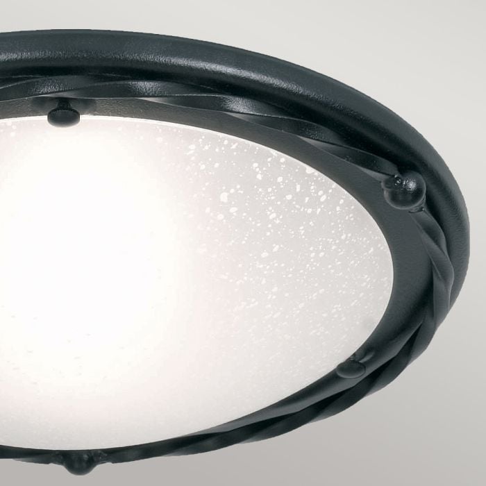 Elstead Lighting Pembroke 1 Light Flush Light Style B - Black