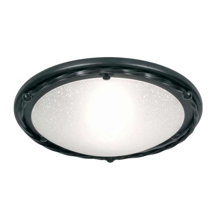 elstead lighting Pembroke 1 Light Flush Light Style B - Black