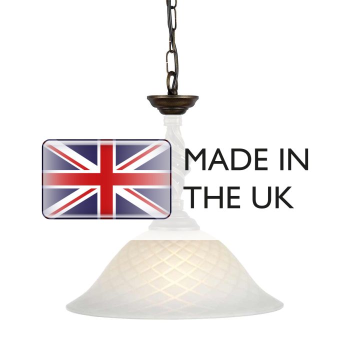 Elstead Lighting Pembroke 1 Light Pendant - Black/Gold