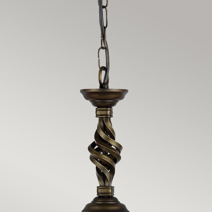 Elstead Lighting Pembroke 1 Light Pendant - Black/Gold