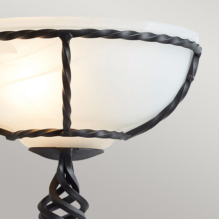 Elstead Lighting Pembroke 1 Light Wall Uplighter - Black