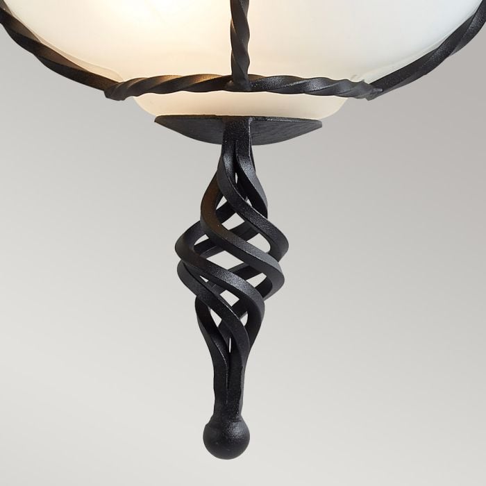 Elstead Lighting Pembroke 1 Light Wall Uplighter - Black
