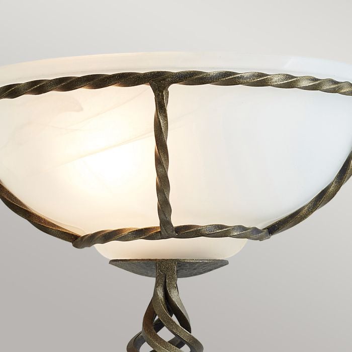 Elstead Lighting Pembroke 1 Light Wall Uplighter - Black/Gold