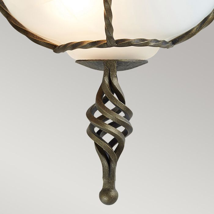 Elstead Lighting Pembroke 1 Light Wall Uplighter - Black/Gold