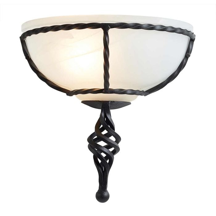elstead lighting Pembroke 1 Light Wall Uplighter - Black