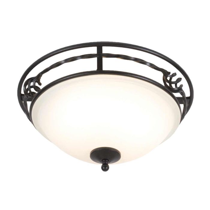 elstead lighting Pembroke 2 Light Flush Light Style A - Black