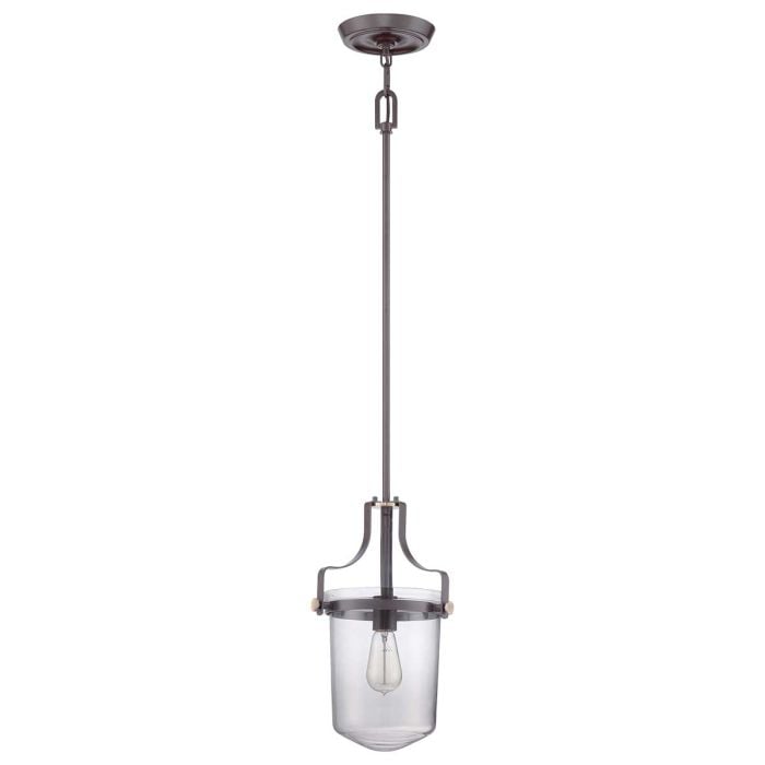 Elstead Lighting Penn Station 1 Light Mini Pendant - Western Bronze