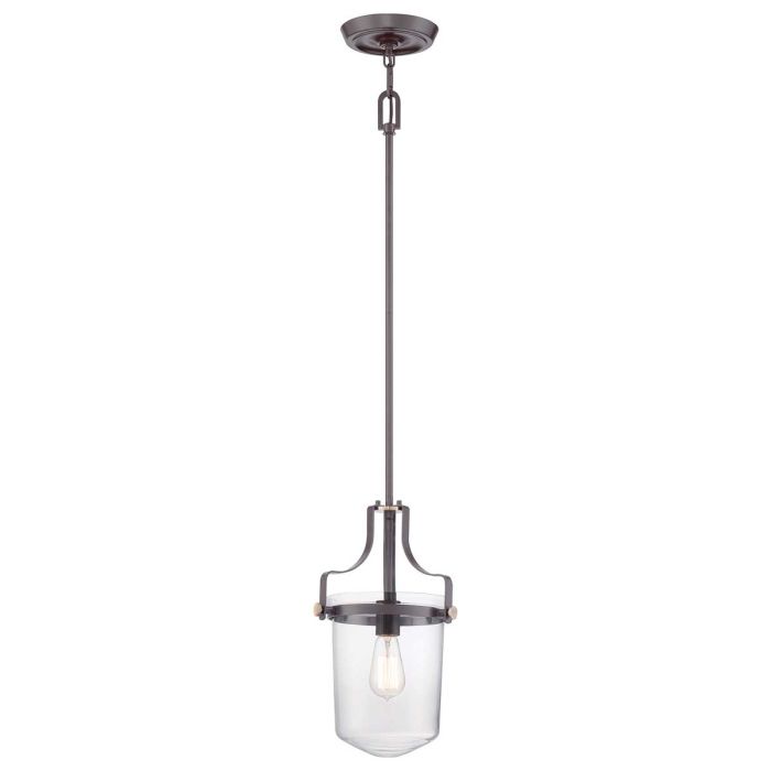 elstead lighting Penn Station 1 Light Mini Pendant - Western Bronze