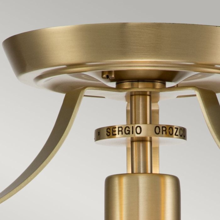 Elstead Lighting Penn Station 1 Light Semi-Flush - Brushed Brass