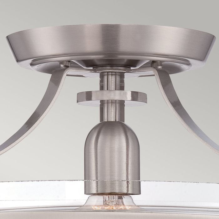Elstead Lighting Penn Station 1 Light Semi-Flush - Brushed Nickel