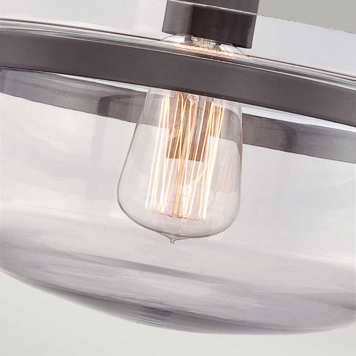 Elstead Lighting Penn Station 1 Light Semi-Flush - Western Bronze