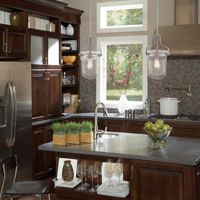 Elstead Lighting Penn Station 3 Light Pendant - Brushed Nickel
