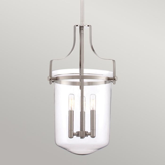 Elstead Lighting Penn Station 3 Light Pendant - Brushed Nickel