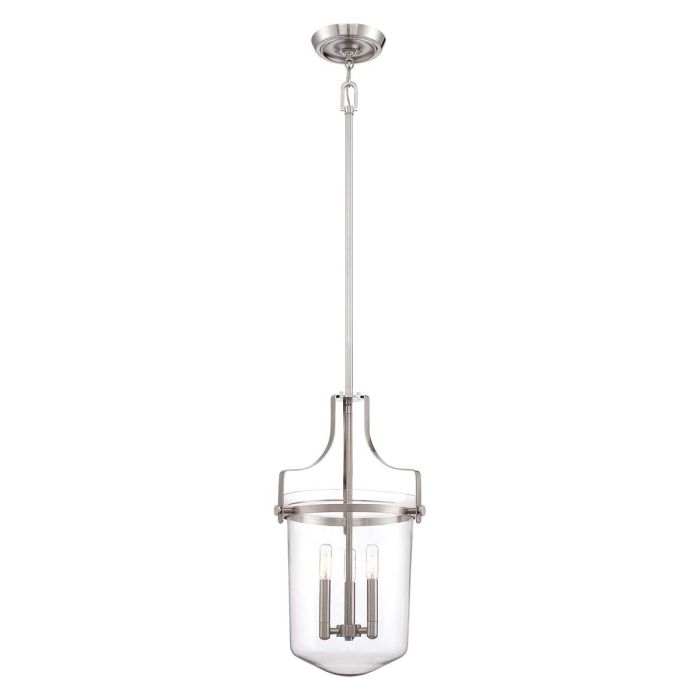 elstead lighting Penn Station 3 Light Pendant - Brushed Nickel