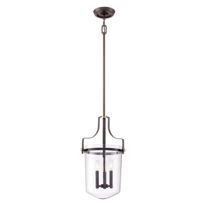 elstead lighting Penn Station 3 Light Pendant - Western Bronze