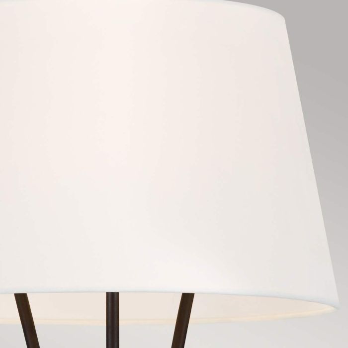Elstead Lighting Penny 1 Light Floor Lamp - Aged Iron With White Shade