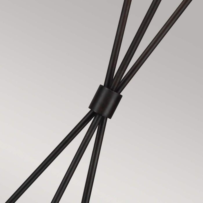 Elstead Lighting Penny 1 Light Floor Lamp - Aged Iron With White Shade