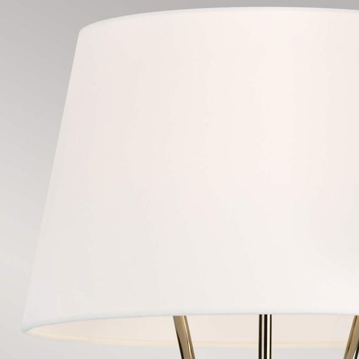 Elstead Lighting Penny 1 Light Floor Lamp - Polished Nickel With White Shade