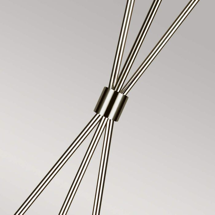 Elstead Lighting Penny 1 Light Floor Lamp - Polished Nickel With White Shade