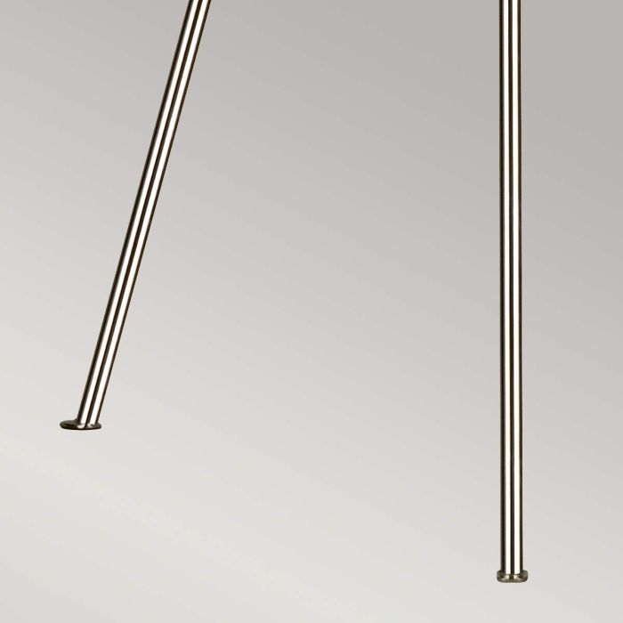 Elstead Lighting Penny 1 Light Floor Lamp - Polished Nickel With White Shade
