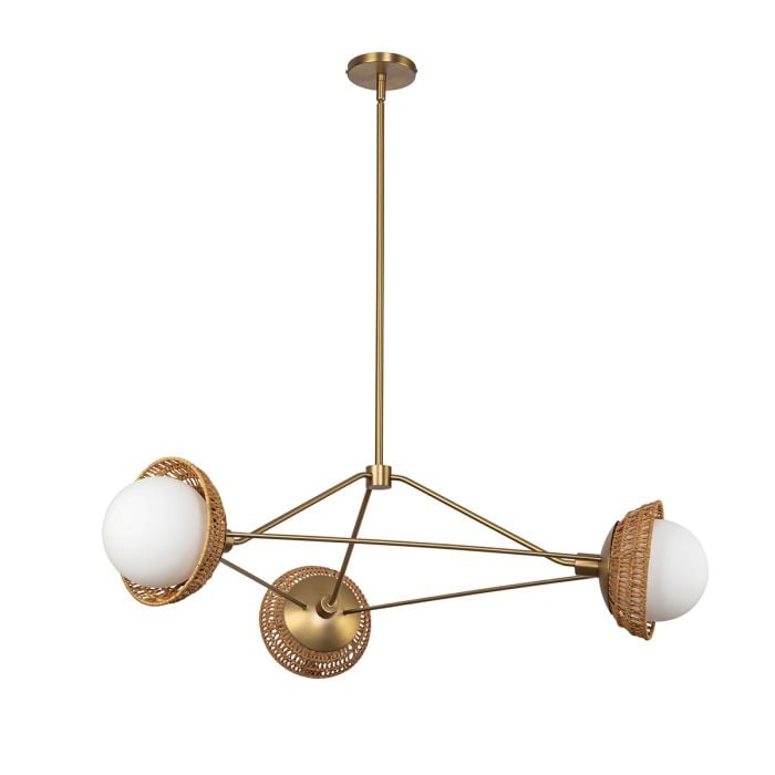Elstead Lighting Perth 3 Lt Chandelier - Brushed Gold