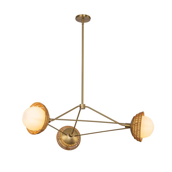 Elstead Lighting Perth 3 Lt Chandelier - Brushed Gold