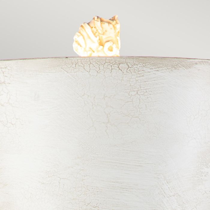 Elstead Lighting Petra 1lt Table Lamp - Bone White - Bone White With Distressed Bone White Shade