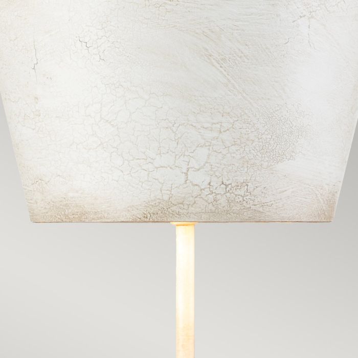 Elstead Lighting Petra 1lt Table Lamp - Bone White - Bone White With Distressed Bone White Shade