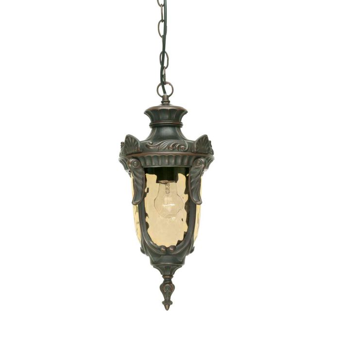 elstead lighting Philadelphia 1 Light Medium Chain Lantern - Old Bronze