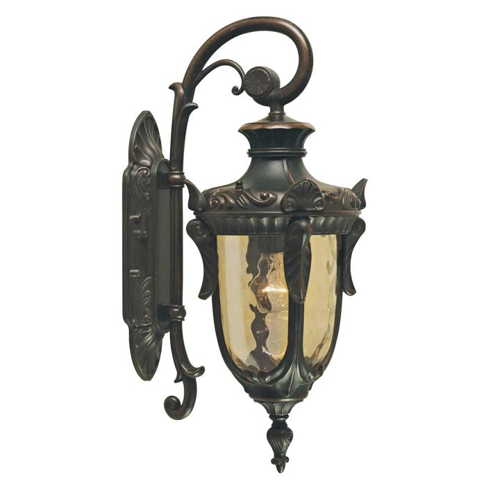 elstead lighting Philadelphia 1 Light Medium Down Wall Lantern - Old Bronze