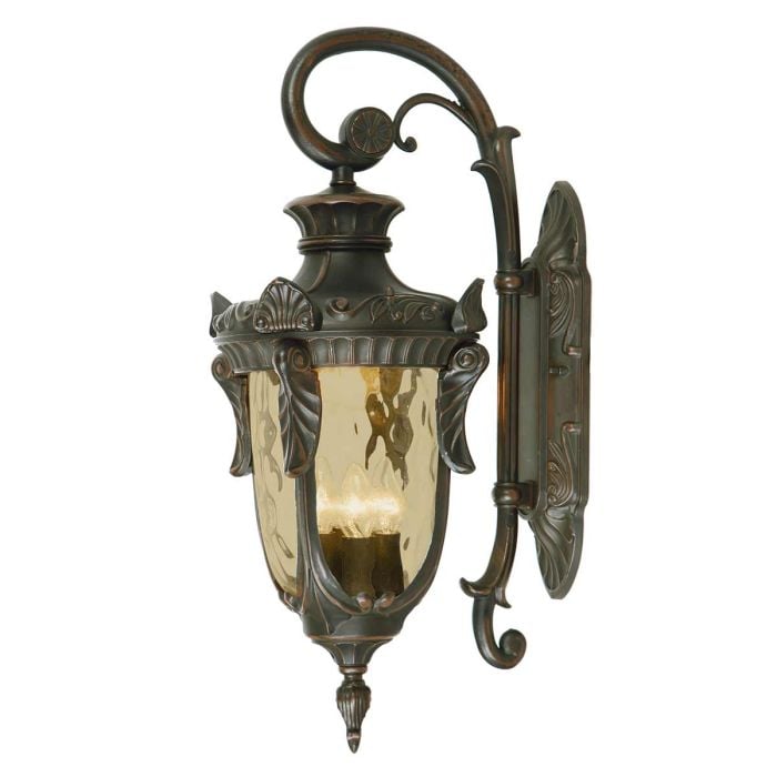 elstead lighting Philadelphia 3 Light Large Down Wall Lantern - Old Bronze