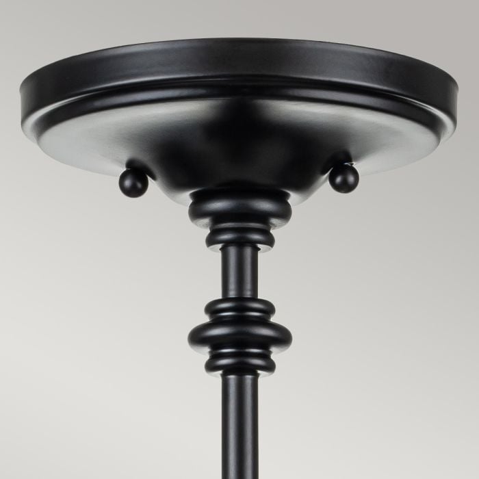 Elstead Lighting Pickering Lane 3 Light Semi-Flush - Black