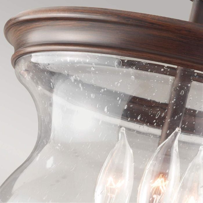 Elstead Lighting Pickering Lane 3 Light Semi-Flush - Heritage Bronze