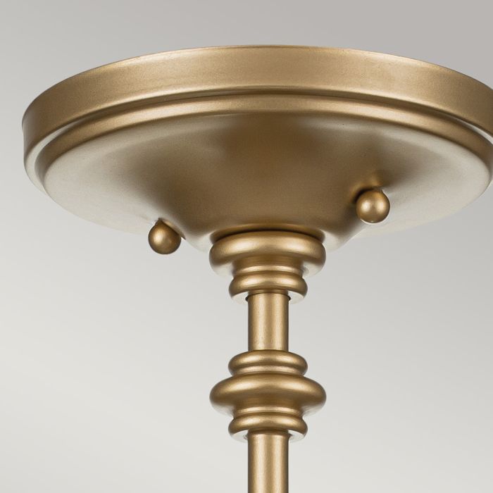 Elstead Lighting Pickering Lane 3 Light Semi-Flush - Painted Natural Brass