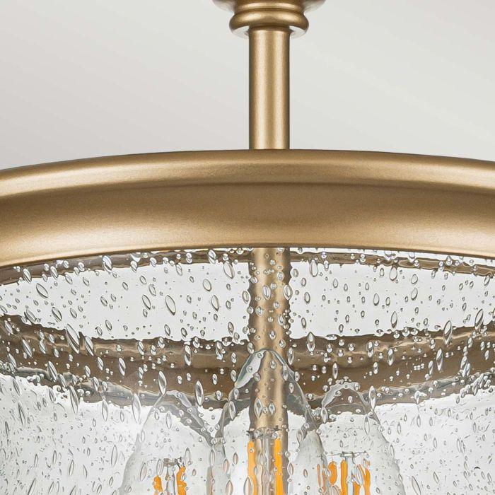 Elstead Lighting Pickering Lane 3 Light Semi-Flush - Painted Natural Brass