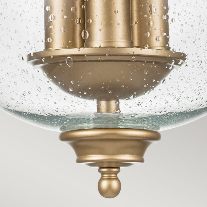 Elstead Lighting Pickering Lane 3 Light Semi-Flush - Painted Natural Brass