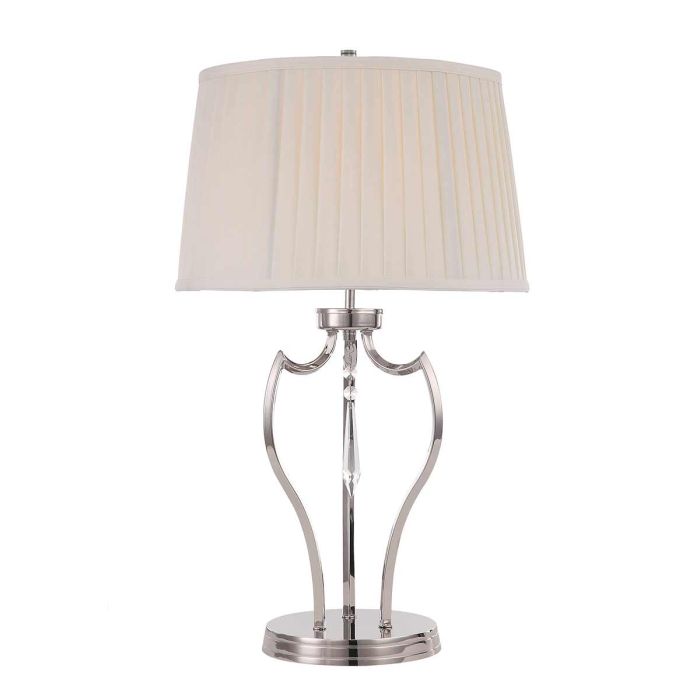 elstead lighting Pimlico 1 Light Table Lamp - Polished Nickel