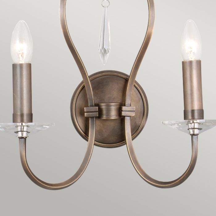 Elstead Lighting Pimlico 2 Light Wall Light - Dark Bronze