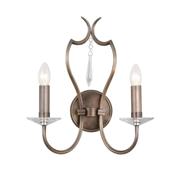 elstead lighting Pimlico 2 Light Wall Light - Dark Bronze