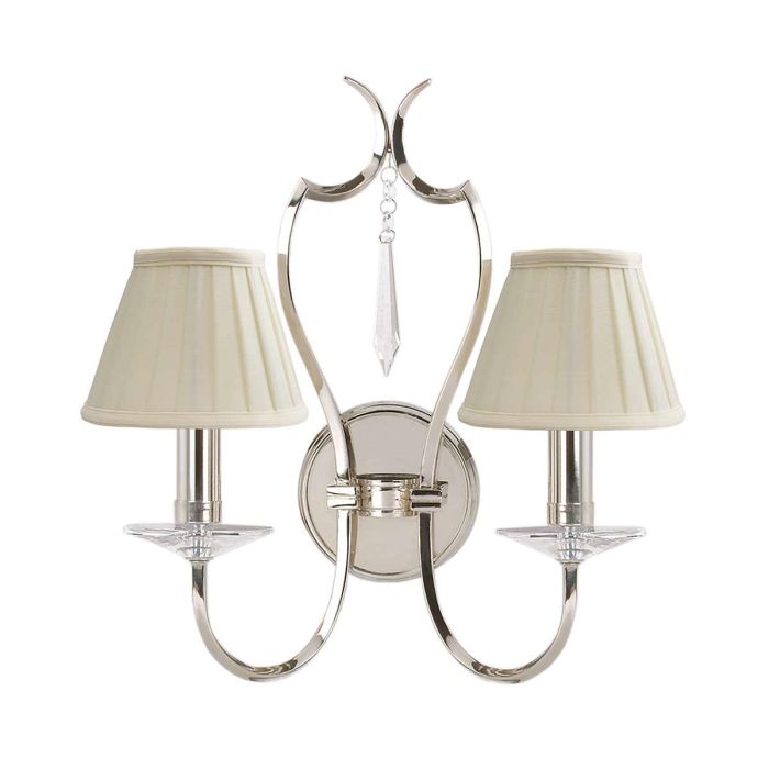 Elstead Lighting Pimlico 2 Light Wall Light - Polished Nickel