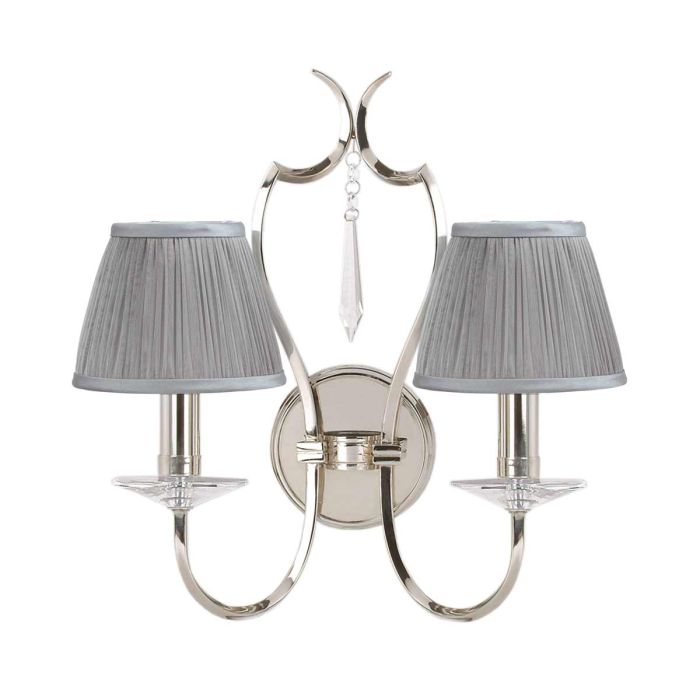 Elstead Lighting Pimlico 2 Light Wall Light - Polished Nickel