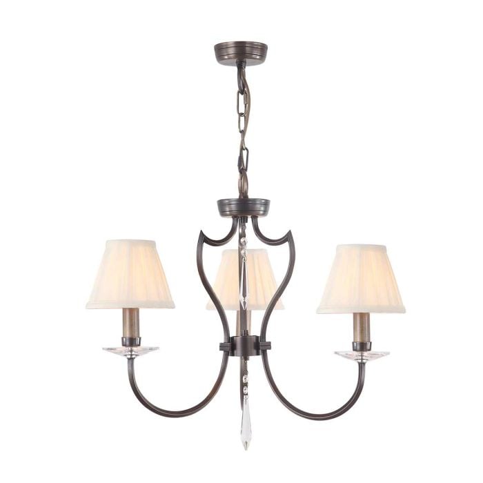 Elstead Lighting Pimlico 3 Light Chandelier - Dark Bronze