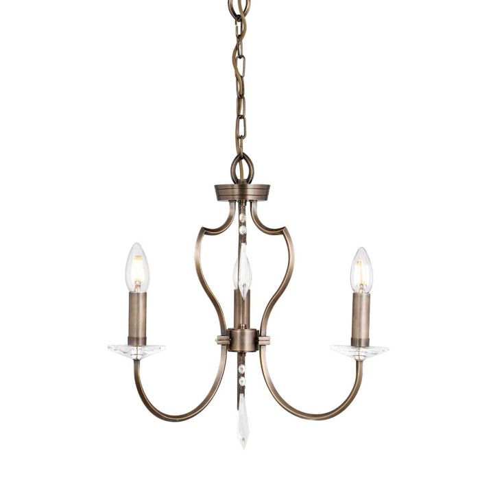 elstead lighting Pimlico 3 Light Chandelier - Dark Bronze